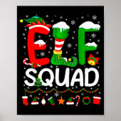 Poster Elf Squad Christmas Family Matching Xmas Elf Pajam (Devant)