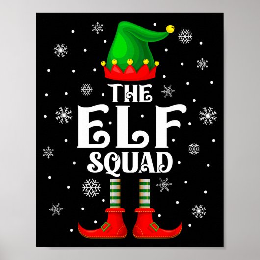Poster Elf Squad Family Matching Xmas Funny Christmas Vib (Devant)