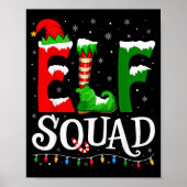 Poster Elf Squad Funny Christmas Family Pajamas (Devant)