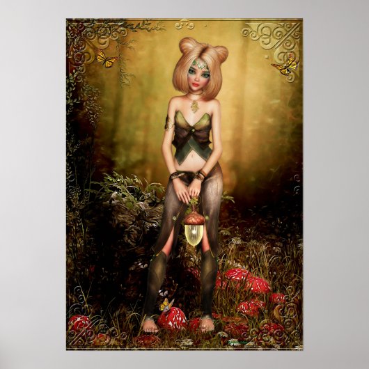 Poster Elfe dans l'Imaginaire des Bois (Devant)