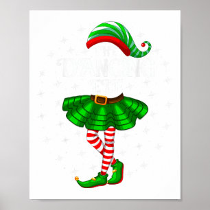 Poster Elfe dansant Noël Famille assortie Femmes Filles