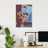 Poster Elfe En Bois Avec Écureuil (Bureau à domicile)