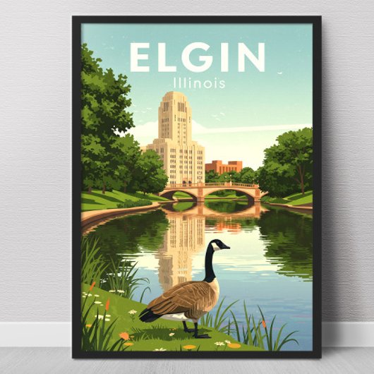 Poster Elgin Illinois vintage