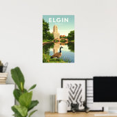 Poster Elgin Illinois vintage (Bureau à domicile)