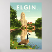 Poster Elgin Illinois vintage (Devant)