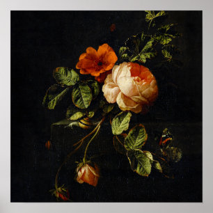 Poster Elias van den Broeck, Still Life avec des Roses