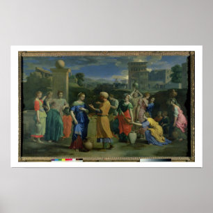 Poster Eliezer and Rebecca at the Well, 1648 (oil on canv