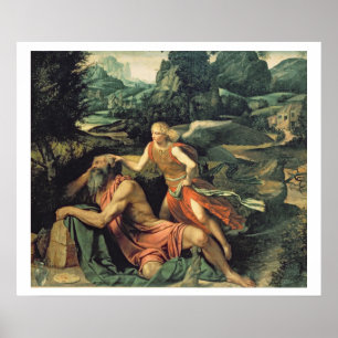 Poster Élijah a visité par un ange, c.1534
