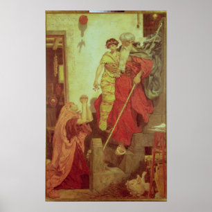 Poster Élijah reconstituant le fils de la veuve, 1868