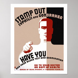 Poster Éliminer la syphilis et la gonorrhée