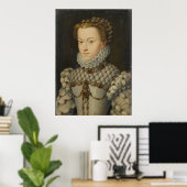 Poster Elisabeth d'Autriche - François Clouet - c1571 (Bureau à domicile)