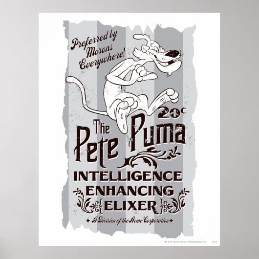 Poster Élixir d'intelligence de Pete Puma (Devant)