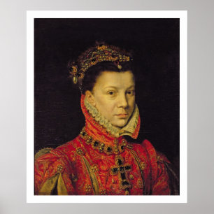 Poster Elizabeth de Valois (1545-68) 1570 (oil on canvas)