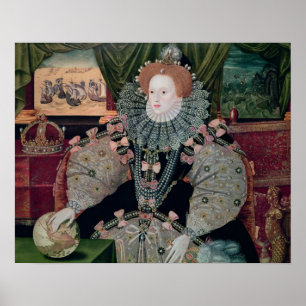 Poster Elizabeth I, portrait d'armada, c.1588