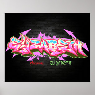Poster Elizabeth nommé dans le graffiti
