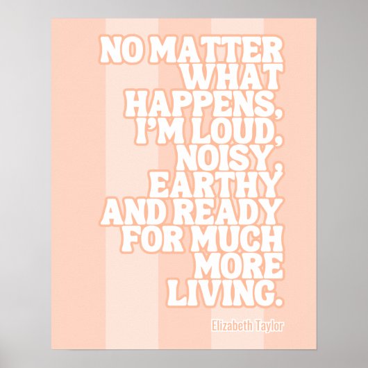 Poster Elizabeth Taylor Citations Motivationnelles (Devant)