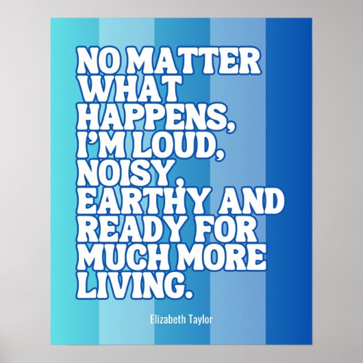 Poster Elizabeth Taylor Citations Motivationnelles (Devant)