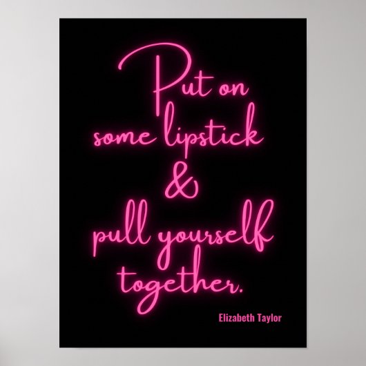 Poster Elizabeth Taylor Citations Motivationnelles (Devant)