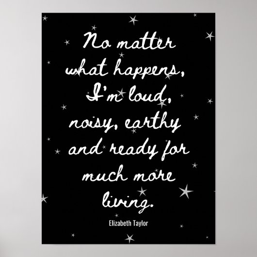 Poster Elizabeth Taylor Citations Motivationnelles (Devant)