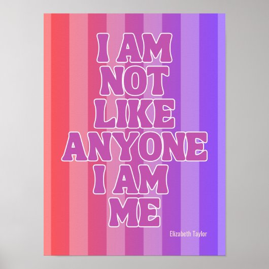 Poster Elizabeth Taylor Self Love Citation Inspirationnel (Devant)