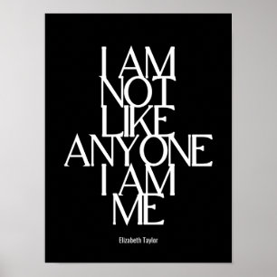 Poster Elizabeth Taylor Self Love Citation Inspirationnel