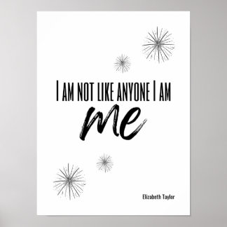 Poster Elizabeth Taylor Self Love Citation Inspirationnel
