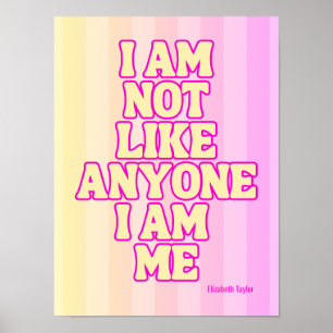 Poster Elizabeth Taylor Self Love Citation Inspirationnel