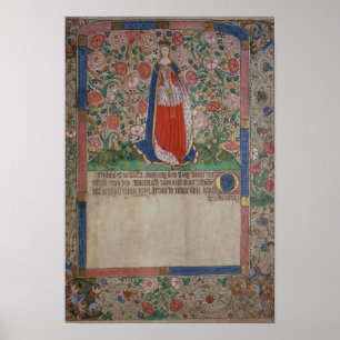 Poster Elizabeth Woodville Queen Consort du roi Edward