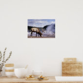 Poster Elk américain en hiver (Cuisine)