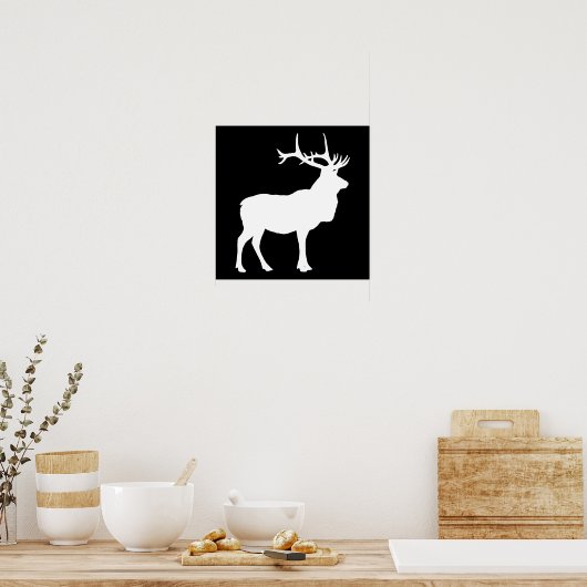 Poster Elk Silhouette (Cuisine)