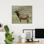 Poster Elk taureau E8 en velours (Bureau à domicile)