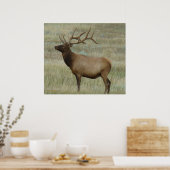 Poster Elk taureau E8 en velours (Cuisine)
