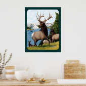 Poster Elk Wapiti (Cuisine)