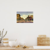 Poster Elkhart, Indiana Main Street (Cuisine)