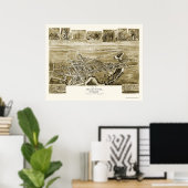 Poster Elkton, MD Carte panoramique - 1907 (Bureau à domicile)