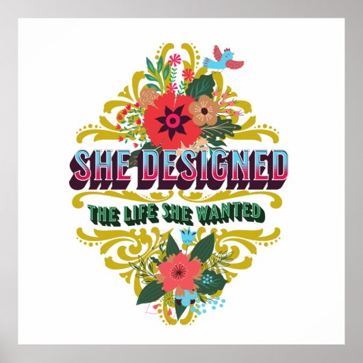 Poster Elle A Conçu La Vie Qu'Elle Recherchée (Devant)