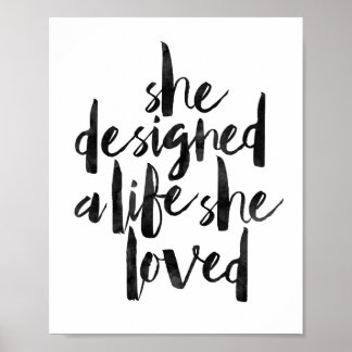 Poster Elle A Conçu Une Vie Qu'Elle Aimait