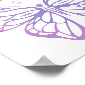 Poster "Elle a cru et elle l'a fait !" Papillon de devis (Coin)