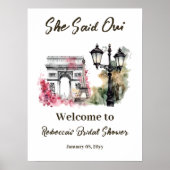 Poster Elle A Dit Oui Paris Fête des mariées Brunch Paris (Devant)