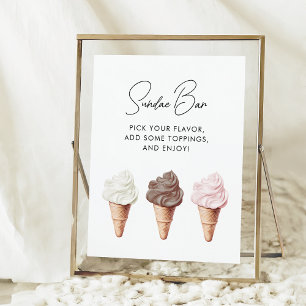 Poster Elle a été emportée Fête des mariées Sundae Bar