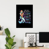 Poster Elle A L'Âme D'Une Sirène (Bureau à domicile)