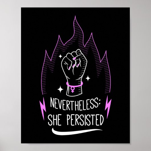 Poster Elle A Persisté Feminist Femen Empowerment Equalit (Devant)