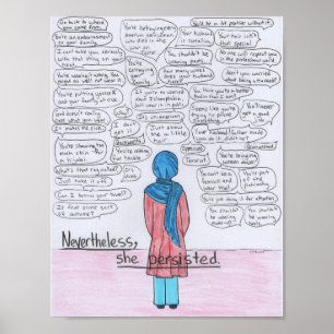 Poster Elle a persisté (Hijabi)