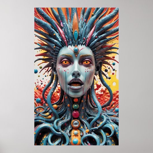 Poster Elle A Pris Quelqu'Un Qui Frottait Son Bouton De P (Devant)