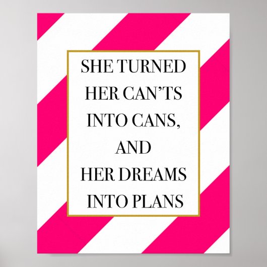 Poster Elle A Transformé Ses Canettes En Canettes, Impres (Devant)