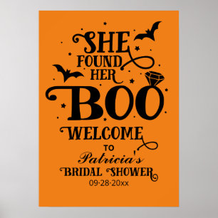 Poster Elle a trouvé son Boo Panneau de bienvenue pour la