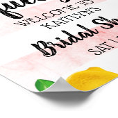 Poster Elle a trouvé son Lemon Bridal Shower Main Squeeze (Coin)