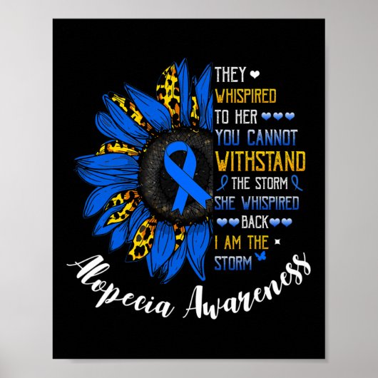 Poster Elle A Whisonné Je Suis La Tempête Alopecia Areata (Devant)