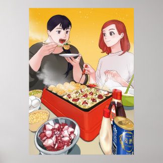 Poster Elle adore cuisiner et elle aime manger Promo