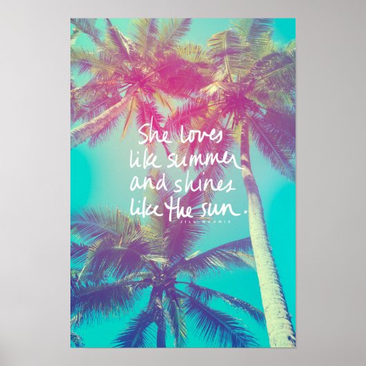 Poster Elle aime comme Summer & Shines Comme le Sun Poste (Devant)